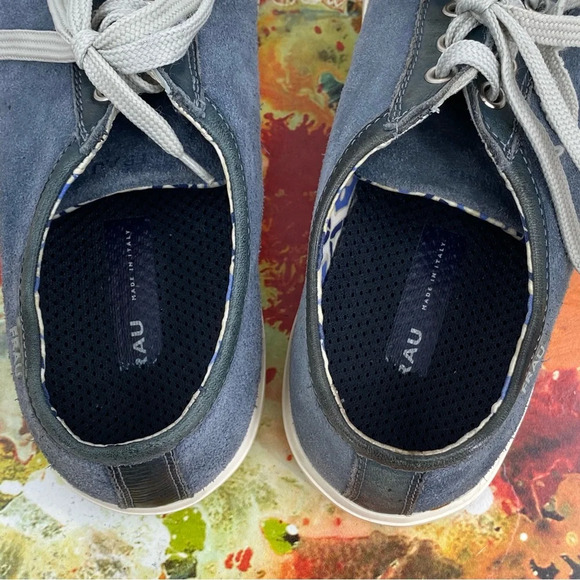 Frau Footwear Lace up Low Top Sneakers Womens Size 41 US 9 Blue Leather Suede - Picture 8 of 12